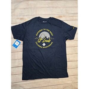 Columbia Sportswear St Louis Size Large Navy Blue T Shirt NWT